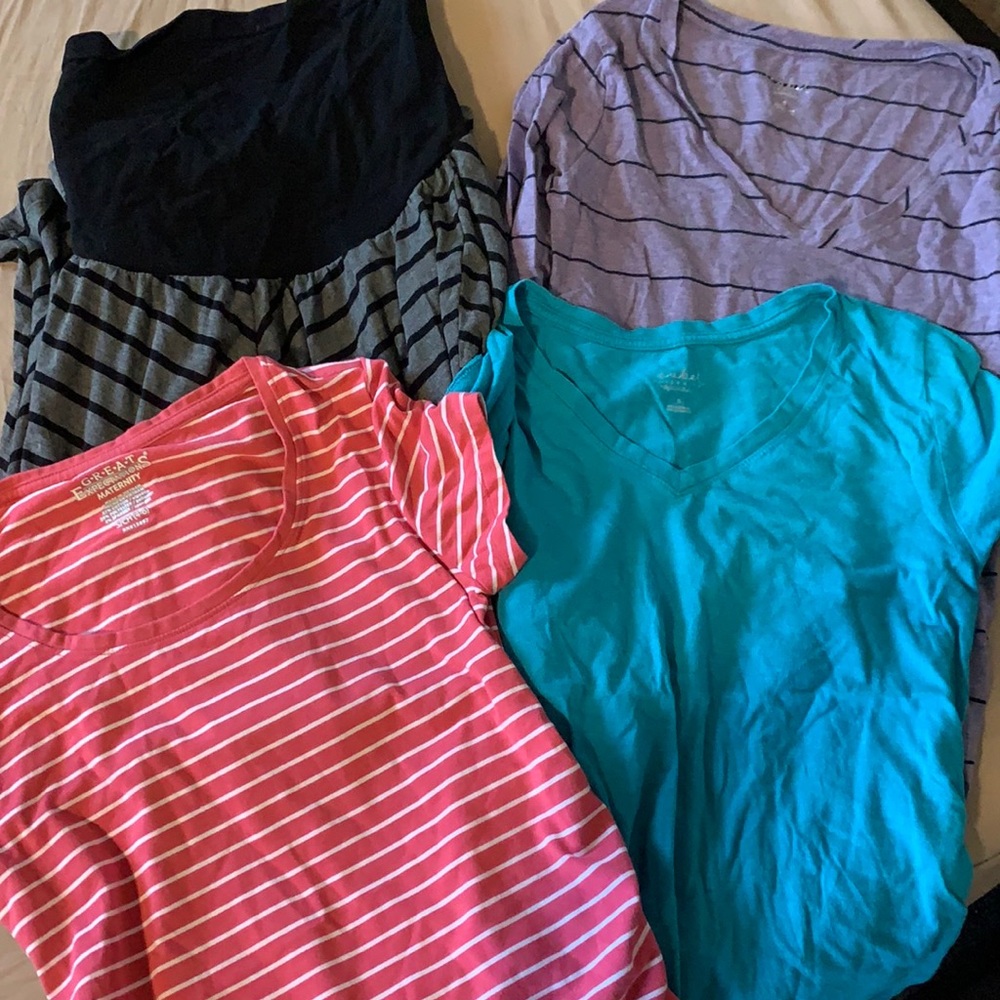 3 tops and maxi skirt maternity